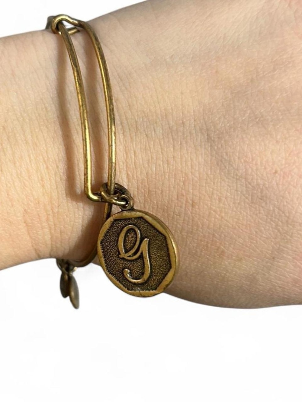 Monogram 'g' Gold-Tone Charm Bangle Bracelet